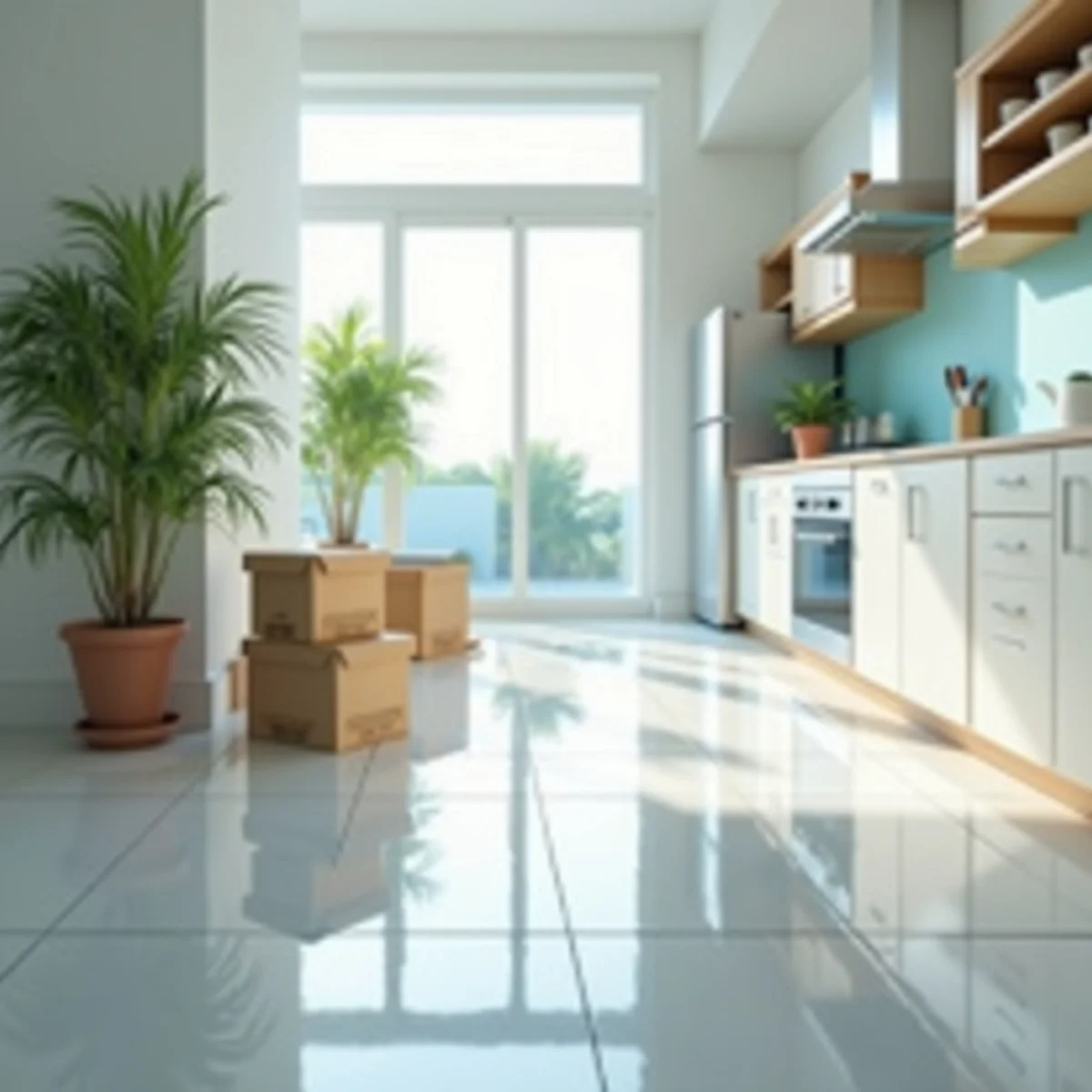 Empty, freshly cleaned Florida home with gleaming floors ready for move-in by Krystal View