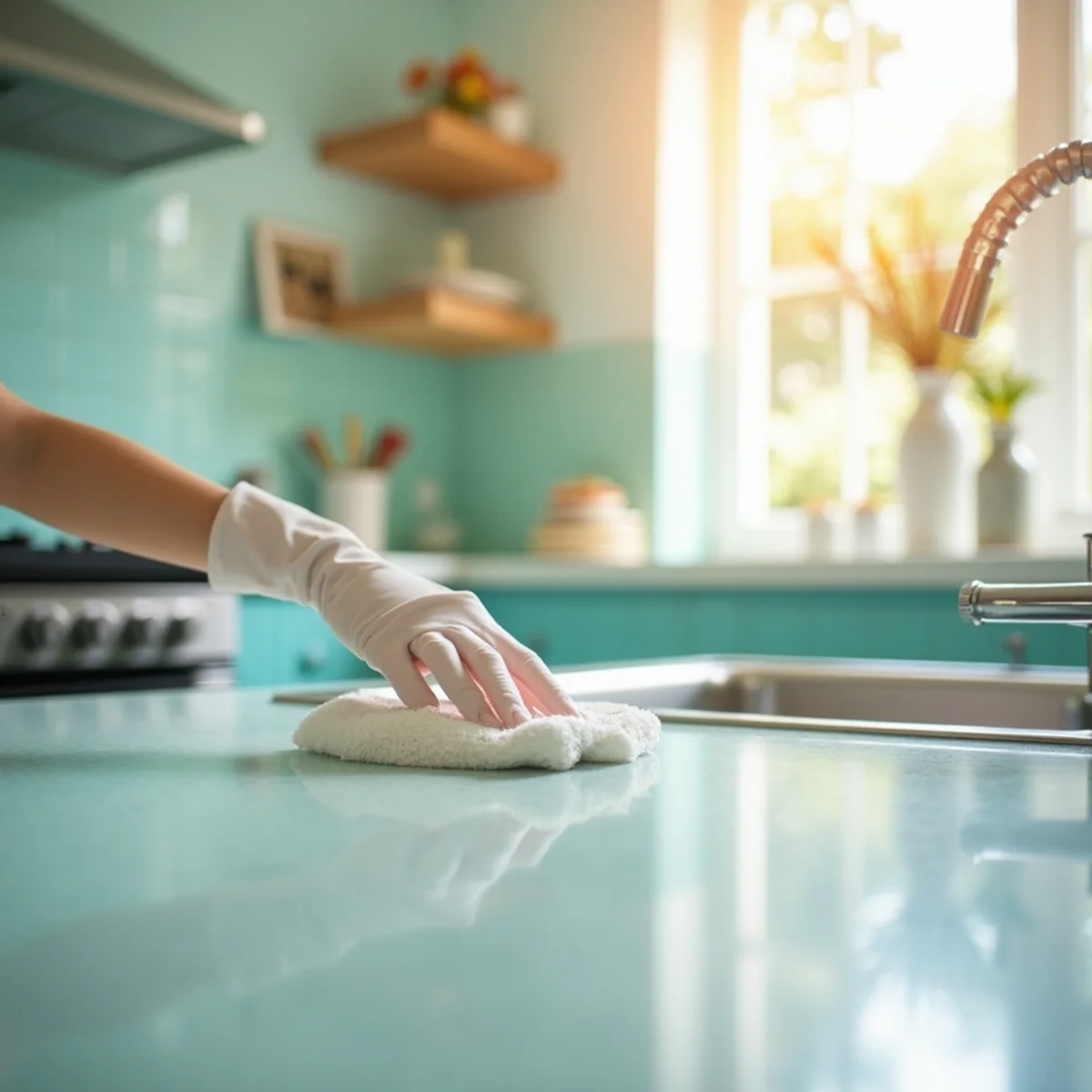 Sparkling kitchen after a Krystal View cleaning service
